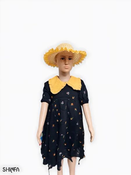 Girls Floral Dress with Short Sleeves | Trendy Children's Dress | Summer Fashion