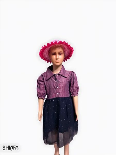 Chic and Elegant: My Shinfa Princess Pink Striped Top & Black Girls Dress